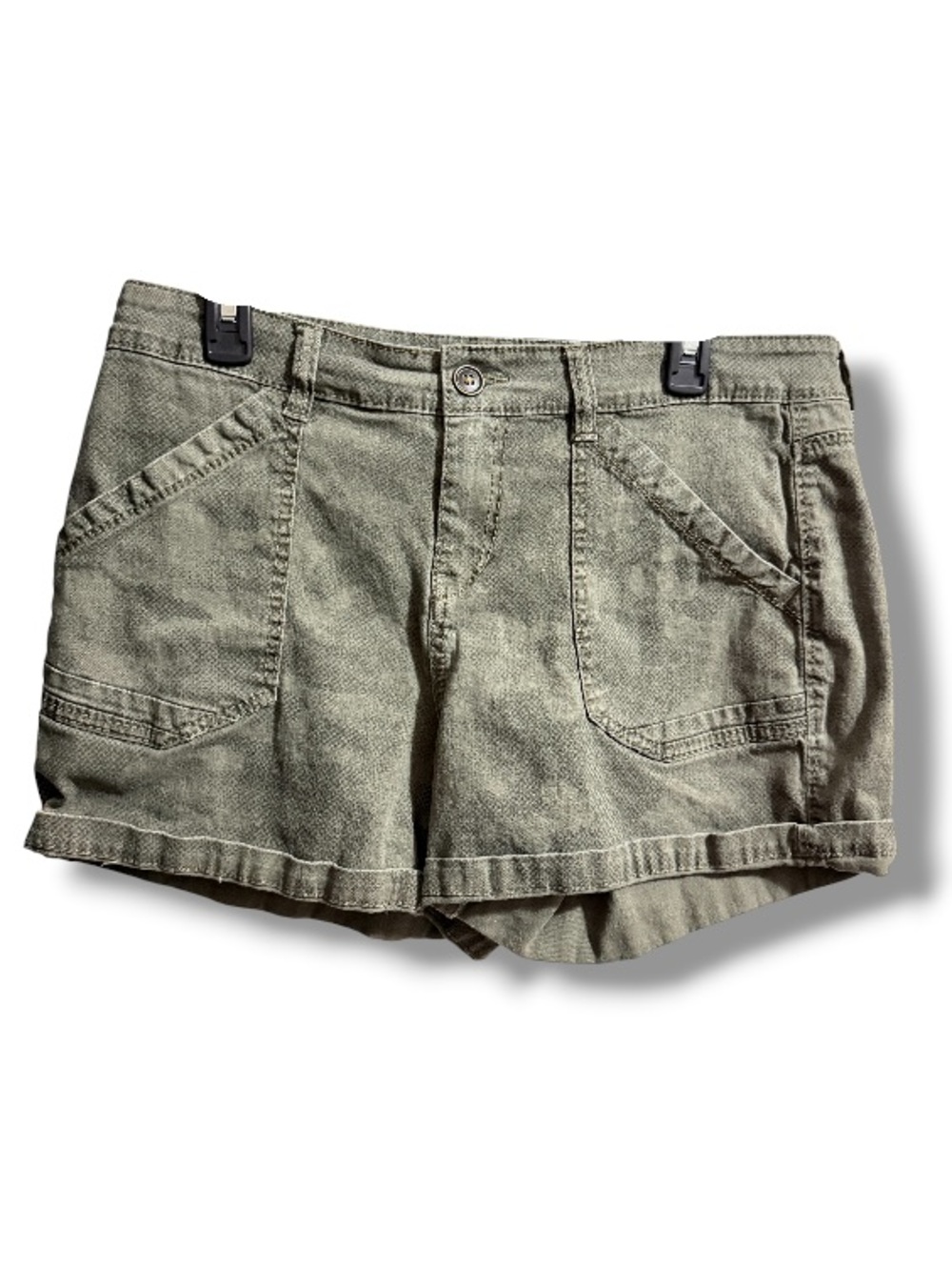 Supplies Women's Olive Green Subtle Camo Print Utility Shorts NWOT